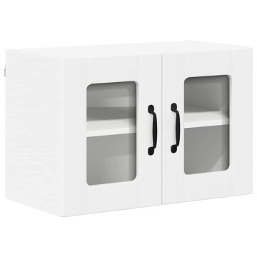 Vidaxl Stenski stekleni omarica LUCCA Bela 60 x 31 x 40 cm