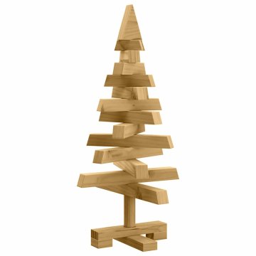Vidaxl Božična drevesa z stojalom Rjava 60 cm Trdna borovina