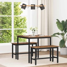 Vidaxl Jedilne mize 80 x 80 x 75 cm Inženirski les Hrastovina Kvadrat