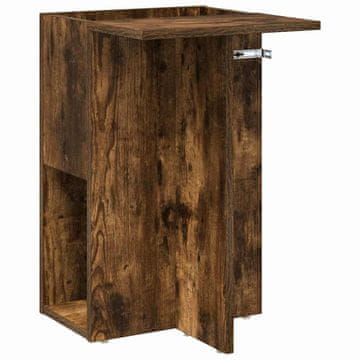 Vidaxl Stranska miza Dimljeni oreh 35 x 40 x 55 cm Konstruiran les
