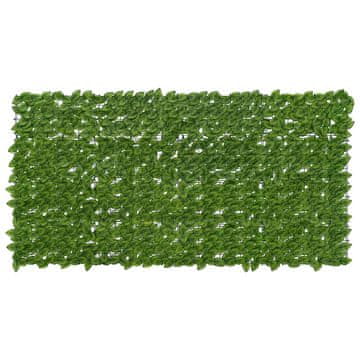 Vidaxl Ograja za balkon z listi Zelena in Rumena 200 x 100 cm