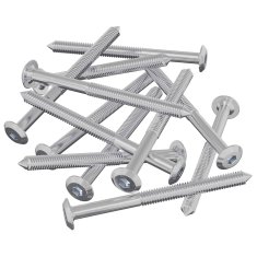Vidaxl Pohištveni vijaki 12 szt. srebrna M6 x 85 mm Jeklo