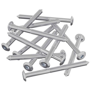 Vidaxl Pohištveni vijaki 12 szt. srebrna M6 x 85 mm Jeklo