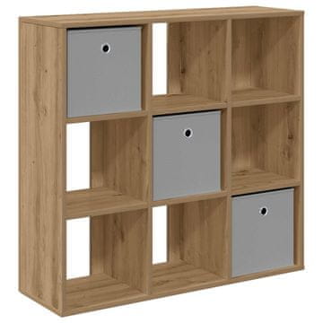 Vidaxl Strani šal s predalom Umetni hrast 88,5 x 29 x 84,5 cm