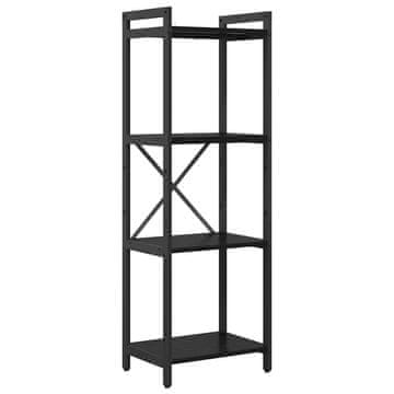 Vidaxl Knjižna polica Črna Orehovina 40 x 30 x 119 cm Konstruiran les