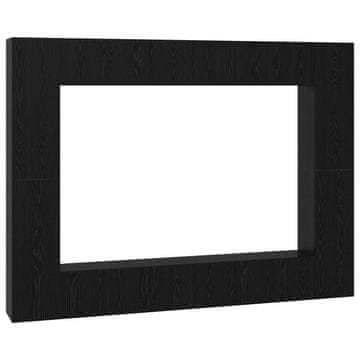 Vidaxl Komplet TV omaric 10 szt. Črna Orehovina 30,5 x 30 x 90 cm