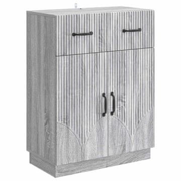 Vidaxl Strani šal Siva Sonoma 66 x 34,5 x 87 cm Inženirski les