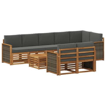 Vidaxl Sedežne garniture Masiven les akacije