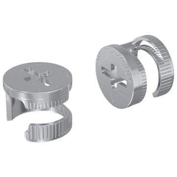 Vidaxl Matice z zamikom 2 szt. srebrna 12 x 10 mm Kovina