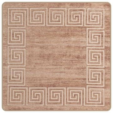 Vidaxl Preproga runner MARSA Bela 100 x 100 cm Poliester in PVC