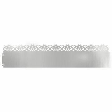 Vidaxl Robniki za trato 10 szt. srebrna 103 x 0,05 x 22 cm