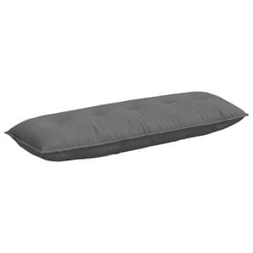 Vidaxl Poglavni vzglavnik Temno siva 140 x 50 cm Mikrofiber tkanina