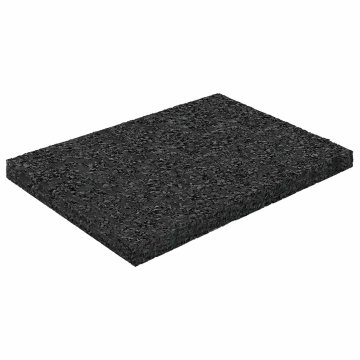 Vidaxl Tlak za patio iz gumijskega granulata Črna 6 x 9 x 0,6 cm Guma
