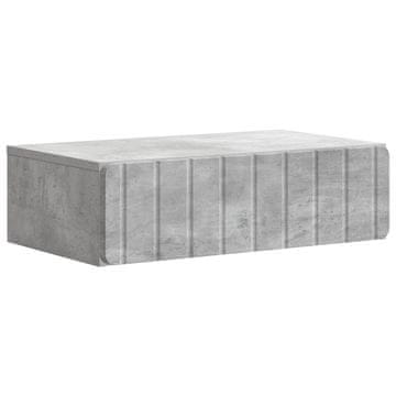 Vidaxl Stenska stranska miza Betonsko siva 59 x 34,5 x 17 cm