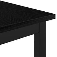 Vidaxl Jedilne mize 140 x 80 x 75 cm Inženirski les Črni hrast