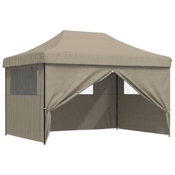 Vidaxl Zabavni šotor Taupe 279 x 410 x 315 cm Oxford tkanina