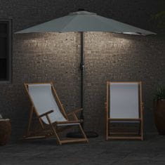 Vidaxl Vrtni dežnik Peščena 294 x 150 x 223 cm Poliester in jeklo