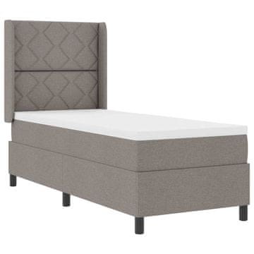 Vidaxl LED Box Spring Postelja z vzglavjem Taupe 80 x 200 cm blago