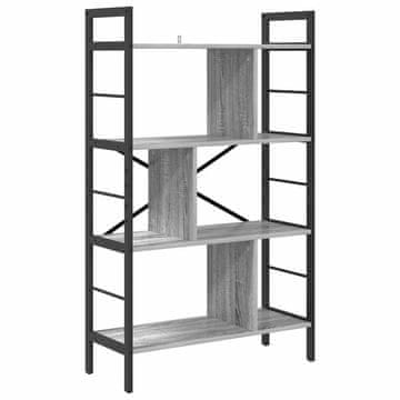 Vidaxl Knjižna polica Siva Sonoma 75 x 30 x 123,5 cm Konstruiran les