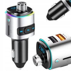 Verkgroup LED RGB bluetooth FM oddajnik in avto polnilec 2x USB 12V-24V