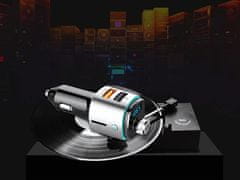 Verkgroup LED RGB bluetooth FM oddajnik in avto polnilec 2x USB 12V-24V