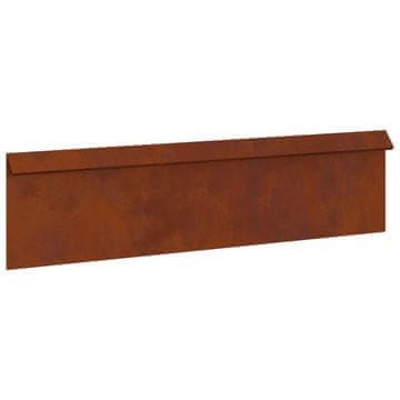 Vidaxl Ograja za polže Rjav 100 x 3,5 x 25 cm Vremensko odporno jeklo
