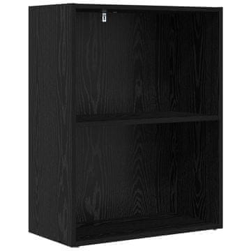 Vidaxl Knjižna polica Črna Orehovina 60 x 30 x 76.5 cm Konstruiran les