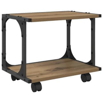 Vidaxl Stojalo za tiskalnik Umetni hrast 41 x 28 x 33.5 cm