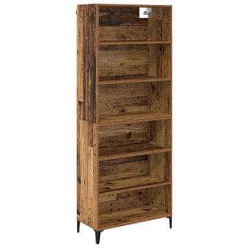 Vidaxl Visok predalnik Star les 69,5 x 34 x 180 cm Konstruiran les