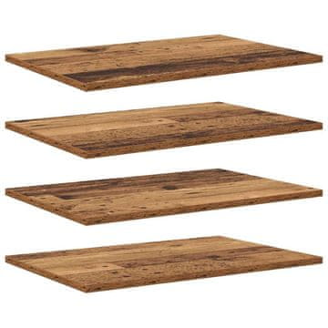 Vidaxl Polica za knjige 4 szt. Rjava 60 x 40 x 1,5 cm Konstruiran les