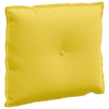 Vidaxl Poglavni vzglavnik Svetlo rumena 60 x 19 x 50 cm blago