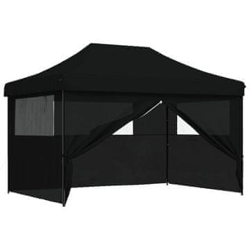 Vidaxl Zabavni šotor Črna 279 x 410 x 315 cm Oxford tkanina