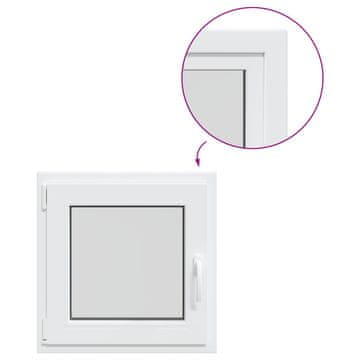 Vidaxl Notranja barva okna za klet bela RISOR 70 x 70 cm