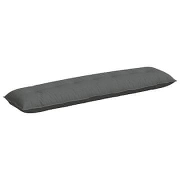 Vidaxl Poglavni vzglavnik Temno siva 200 x 19 x 50 cm blago