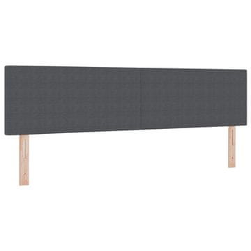Vidaxl LED glava postelje Temno siva 180 cm Žametna tkanina