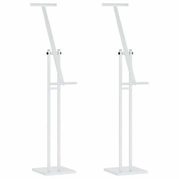 Vidaxl Razstave na sejmih 2 szt. Bela 26,5 x 26,5 x 150 cm Jeklo