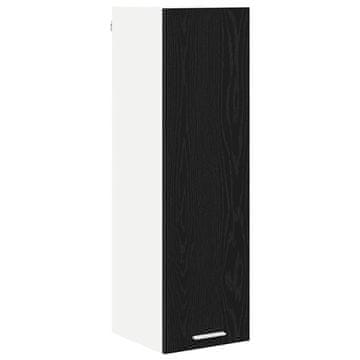 Vidaxl Viseča omarica Črna Orehovina 30 x 31 x 100 cm Konstruiran les