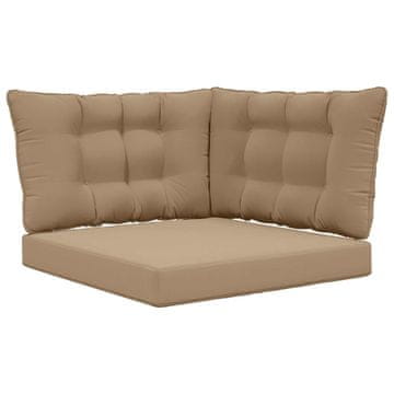 Vidaxl Zunanja blazina za kavč 3 szt. Taupe Poliester