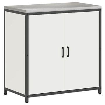Vidaxl Shramba za kuhinjo HATTEM Bela 90 x 50 x 92 cm Jeklo