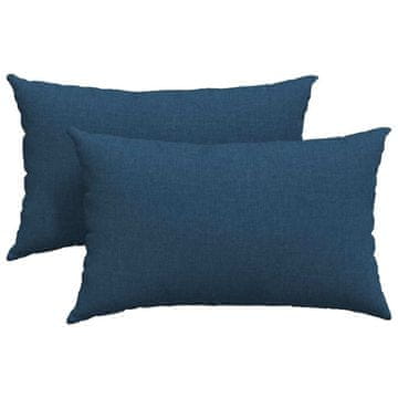 Vidaxl Blazine za kavč 2 szt. Modra 50 x 30 cm blago