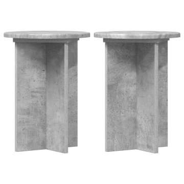 Vidaxl Stojalo za rastline 2 kos Betonsko siva Ø29,5 x 40 cm