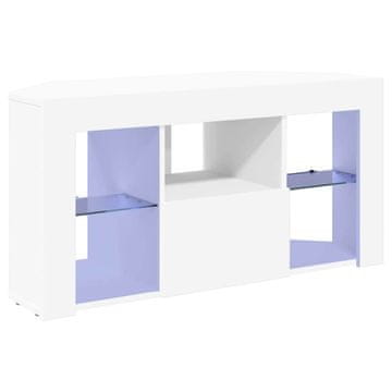 Vidaxl Kotna LED TV omarica Bela 100 x 40 x 50 cm Konstruiran les