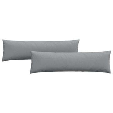 Vidaxl Blazine za kavč 2 szt. Svetlo siva 145 x 40 cm blago