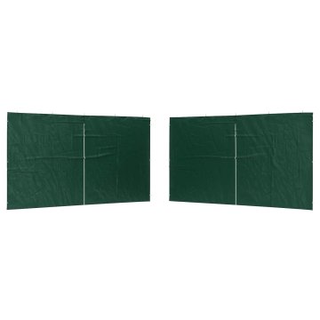 Vidaxl Stranska stena zabavnega šotora 2 szt. Zelena 400 x 195 cm