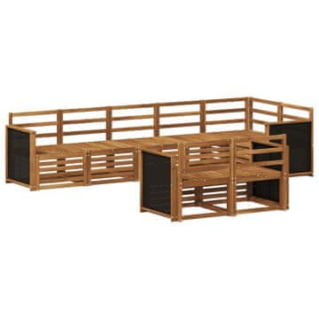 Vidaxl Sedežne garniture Masiven les akacije
