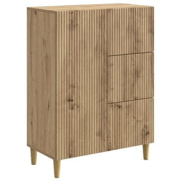 Vidaxl Strani šal Artisan hrast 66 x 34,5 x 90 cm Inženirski les