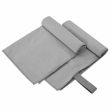 Vidaxl Športne brisače 2 szt. Temno siva 50 x 30 cm