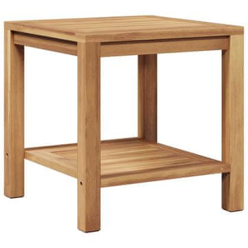 Vidaxl Klubska miza s polico Rjava 45 x 45 x 45 cm Trden tikov les