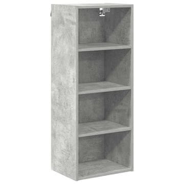 Vidaxl Viseča omarica Betonsko siva 40 x 29,5 x 100 cm Konstruiran les