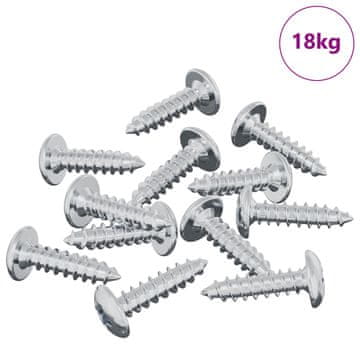 Vidaxl Vijak 13636 szt. srebrna M4 x 16 mm Jeklo
